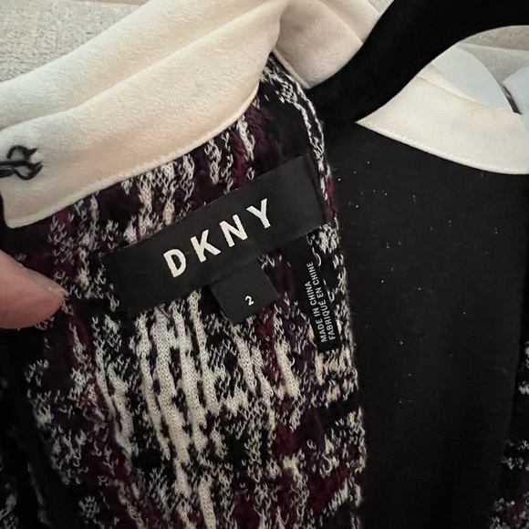 DKNY Black, white and purple plaid dress! - Picture 4 of 7
